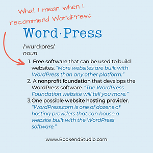 What I mean when I recommend WordPress